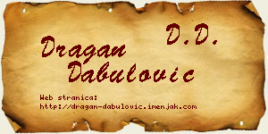 Dragan Dabulović vizit kartica